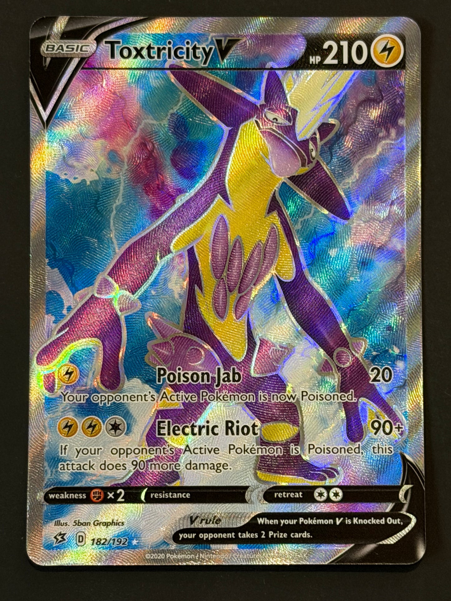182/192 Toxtricity V - Pokémon Rebel Clash Full Art