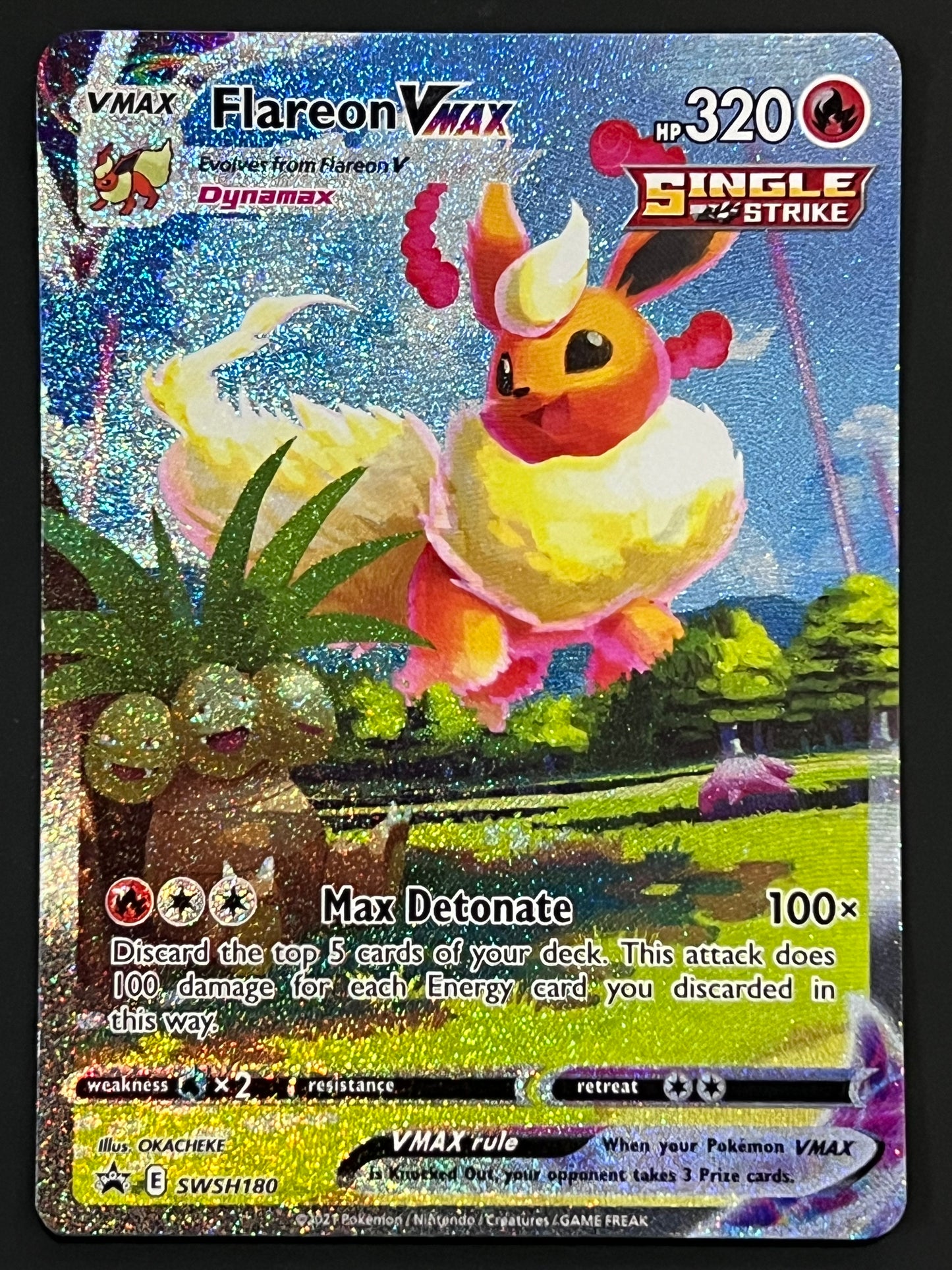 Flareon VMax - SWSH180 Holo Promo Black Star