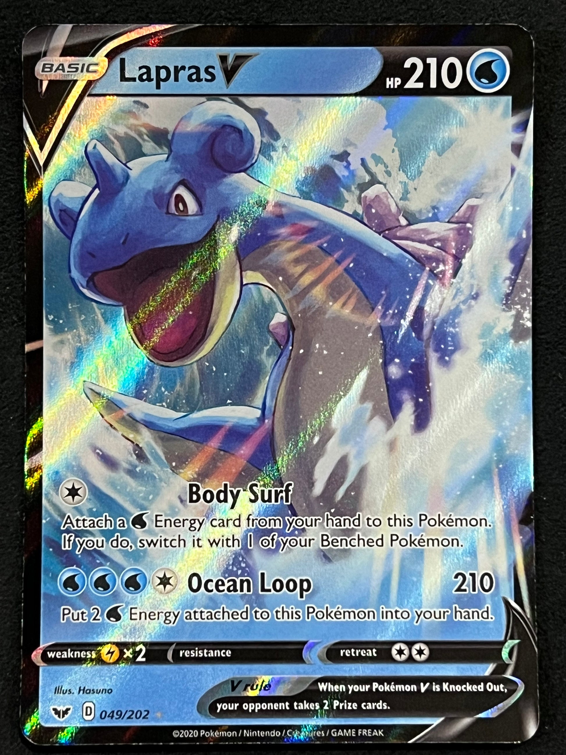 049/202 Lapras V - Sword/Shield Base Ultra Rare Jarvvos 049/202 Lapras V - Sword/Shield Base Ultra Rare Jarvvos