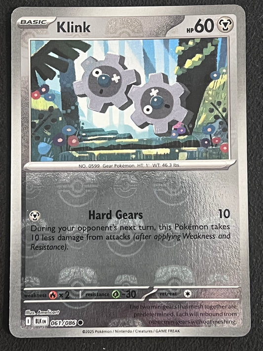 061/086 Klink - Pokémon Black Bolt Common Reverse MASTERBALL