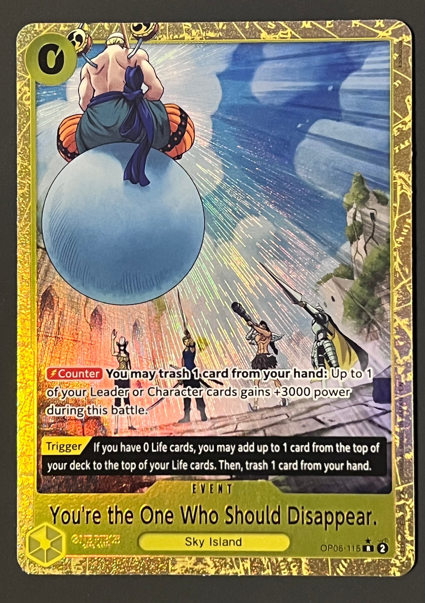 OP06-115 You’re the One Who Should Disappear. - One Piece The Best Vol. 2 Rare Alt Art