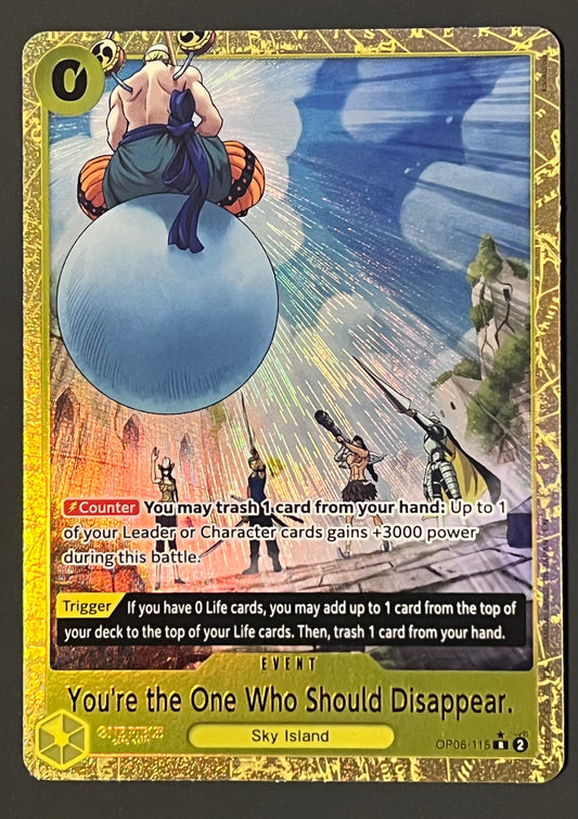 OP06-115 You’re the One Who Should Disappear. - One Piece The Best Vol. 2 Rare Alt Art