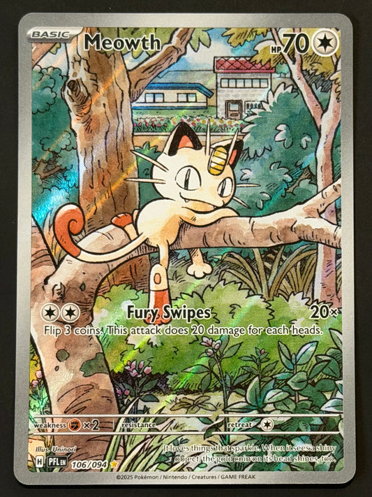 106/094 Meowth - Pokémon Phantasmal Flames Illustration Rare