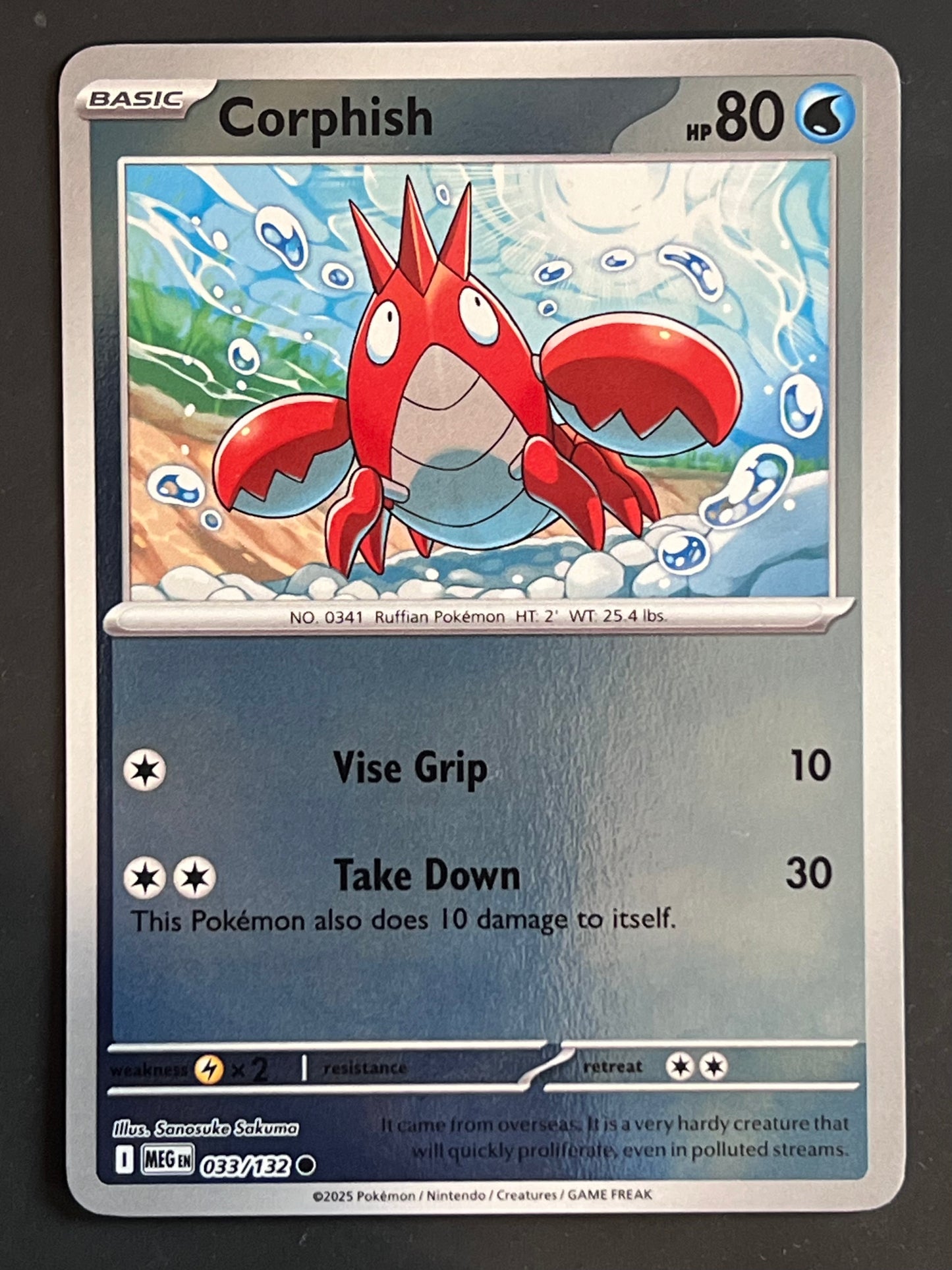 033/132 Corphish - Pokémon Mega Evolution Base Common Reverse