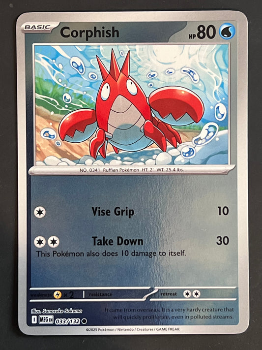 033/132 Corphish - Pokémon Mega Evolution Base Common Reverse