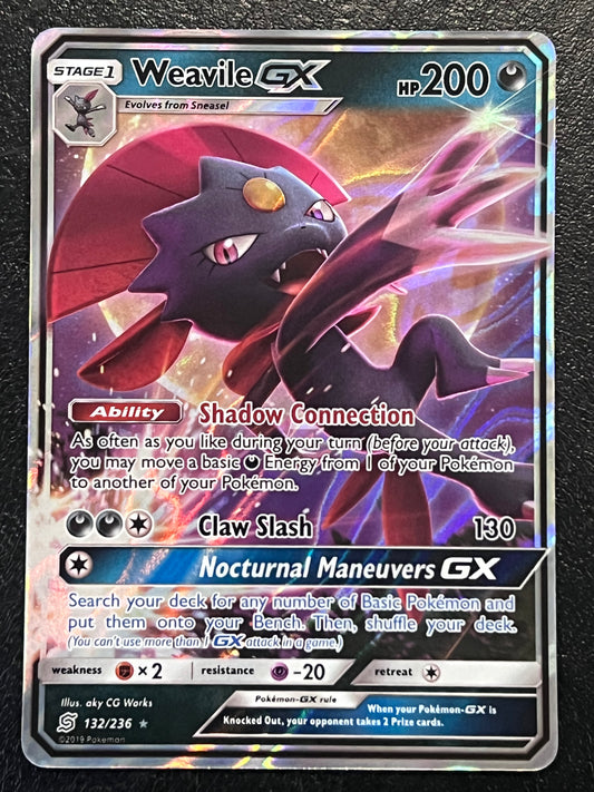 132/236 Weavile Gx - Pokémon Unified Minds Ultra Rare
