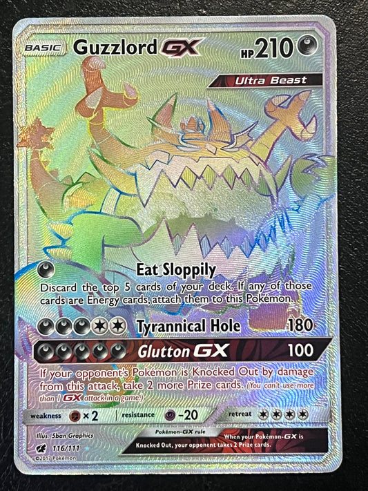 116/111 Guzzlord Gx - Pokémon Crimson Invasion Rainbow Secret Rare
