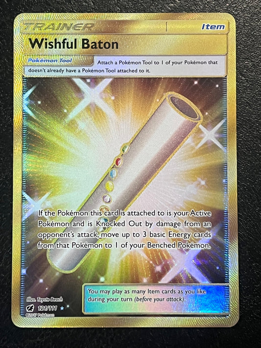 121/111 Wishful Baton - Pokémon Crimson Invasion Gold Secret Rare