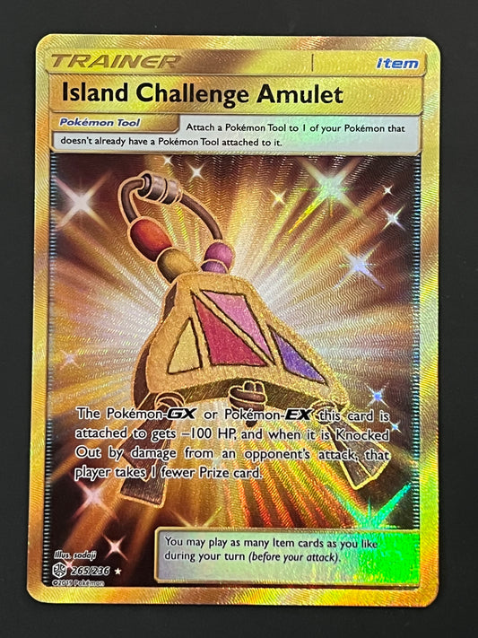 265/236 Island Challenge Amulet - Pokémon Cosmic Eclipse Gold Secret Rare