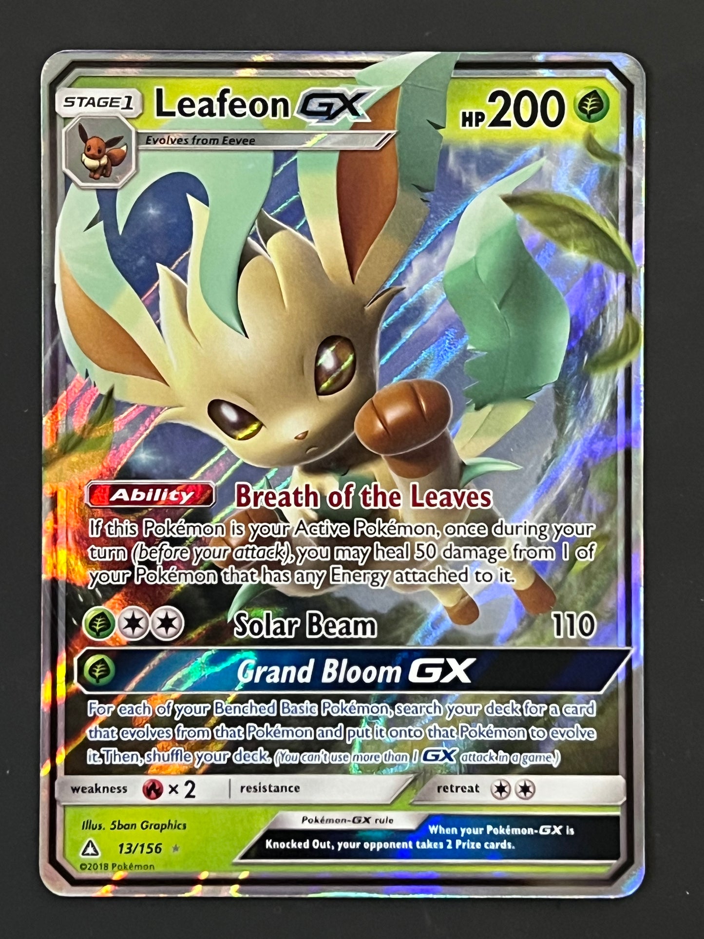 013/156 Leafeon Gx - Pokémon Ultra Prism Ultra Rare
