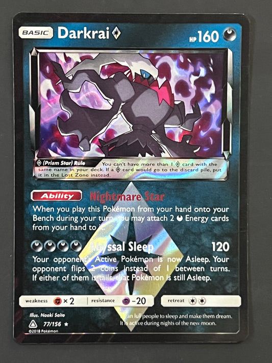 077/156 Darkrai - Pokémon Ultra Prism Rare Prism Holo