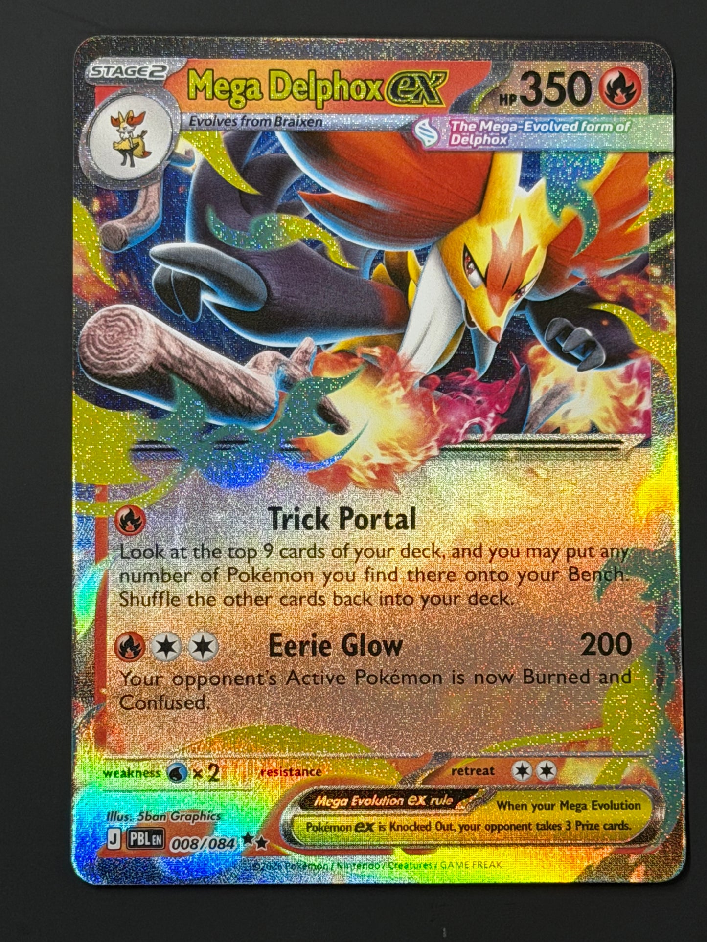 008/084 Mega Delphox ex - Pokémon Pitch Black Double Rare