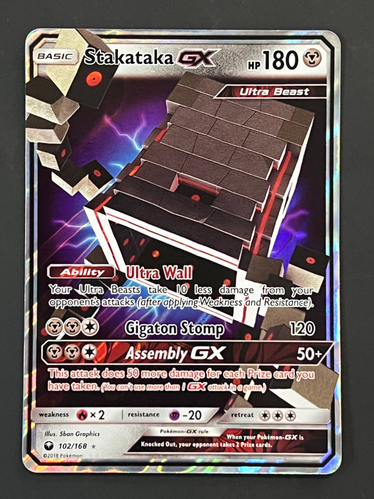 102/168 Stakataka Gx - Pokémon Celestial Storm Ultra Rare
