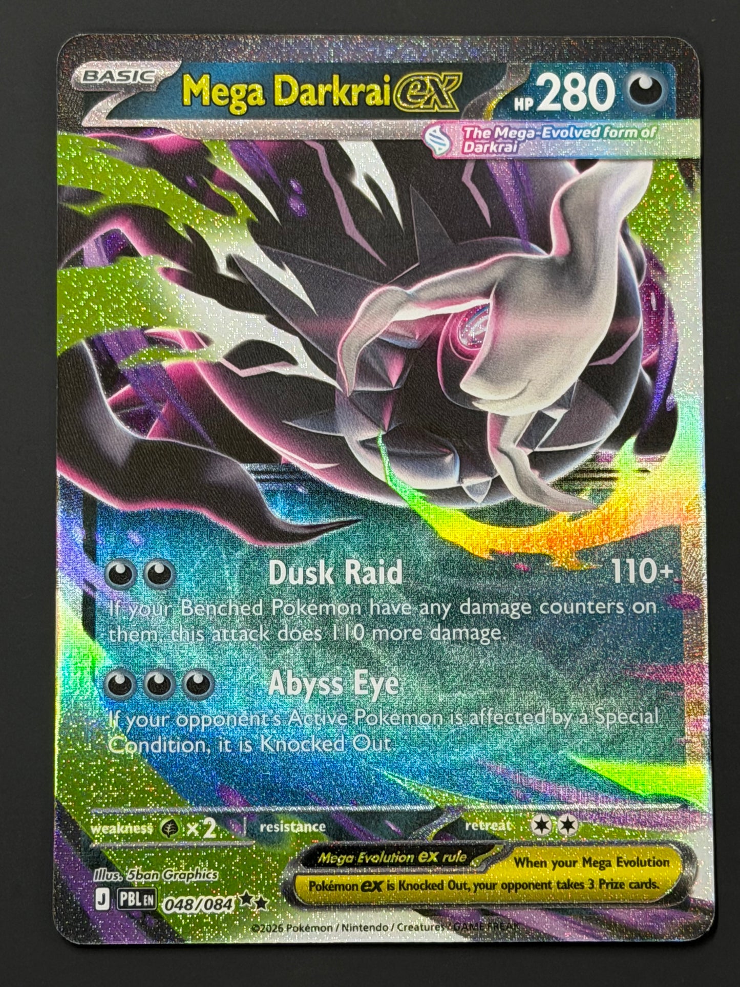 048/084 Mega Darkrai ex - Pokémon Pitch Black Double Rare