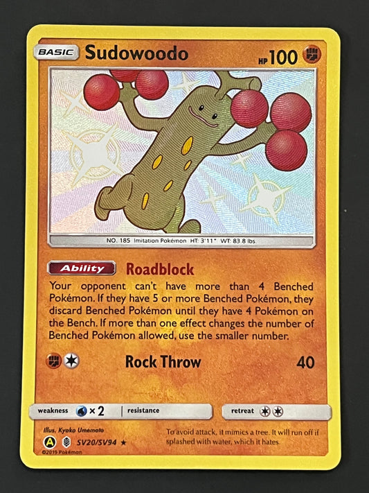 SV20/SV94 Sudowoodo - Pokémon Hidden Fates Shiny Rare