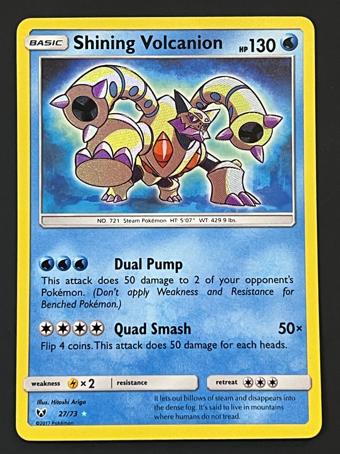 27/73 Shining Volcanion - Pokémon Shining Legends Rare Holo