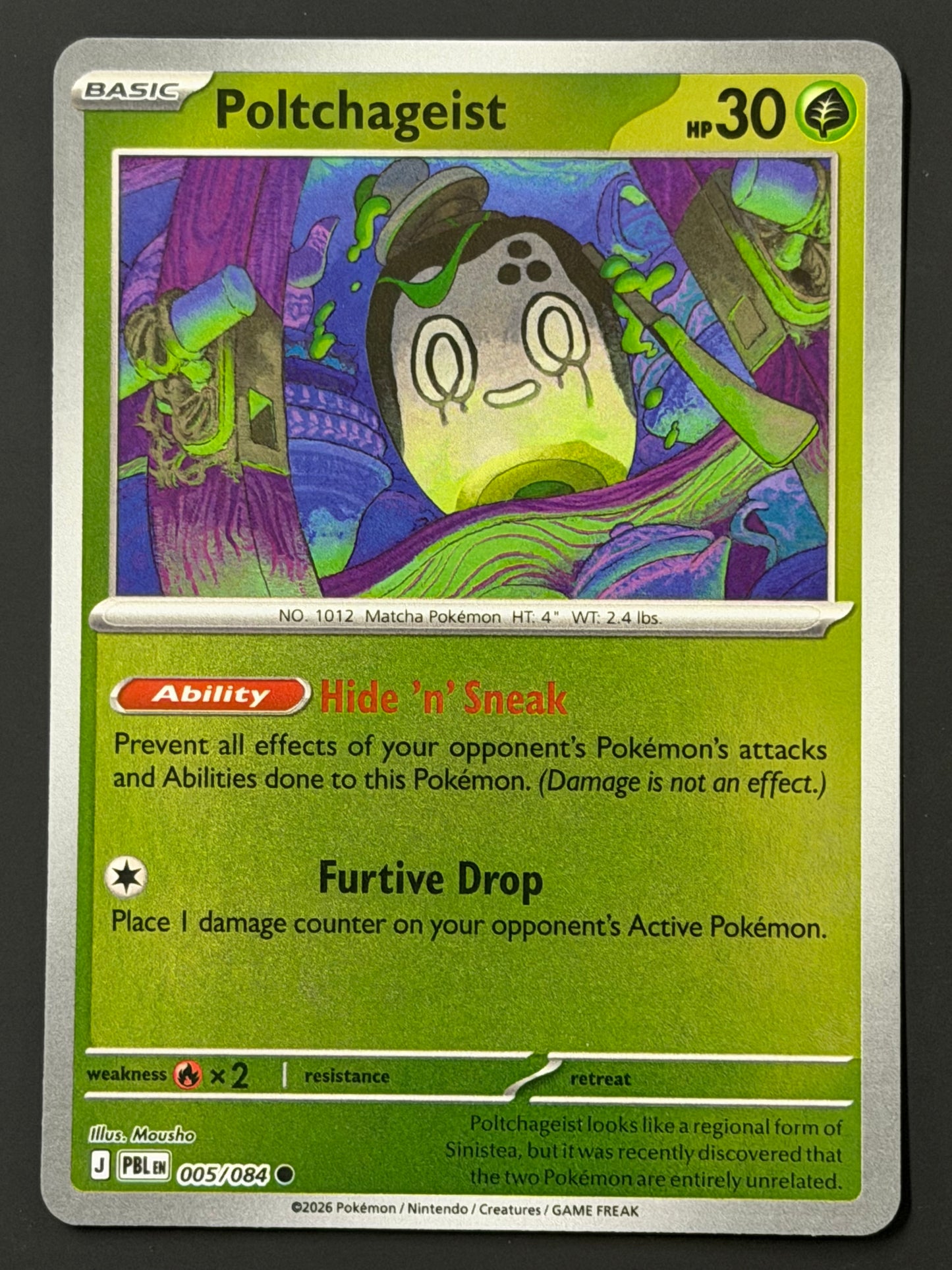 005/084 Poltchageist - Pokémon Pitch Black Common Reverse