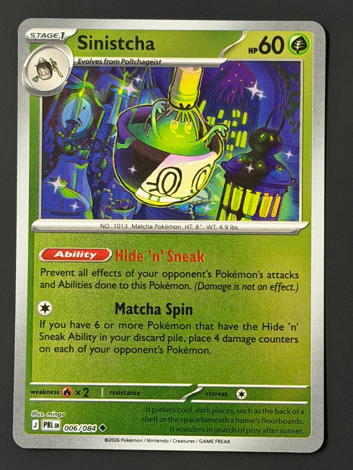 006/084 Sinistcha - Pokémon Pitch Black Uncommon Reverse