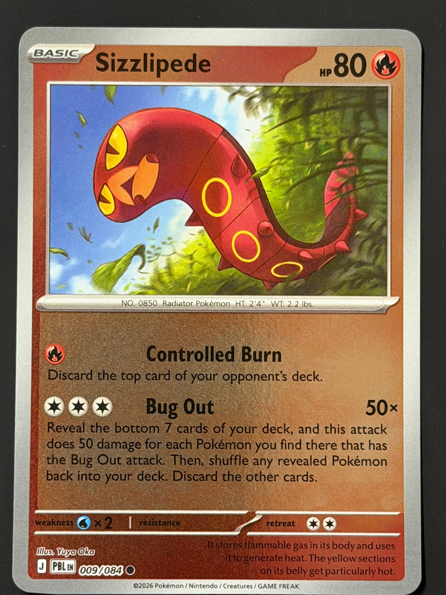 009/084 Sizzlipede - Pokémon Pitch Black Common Reverse