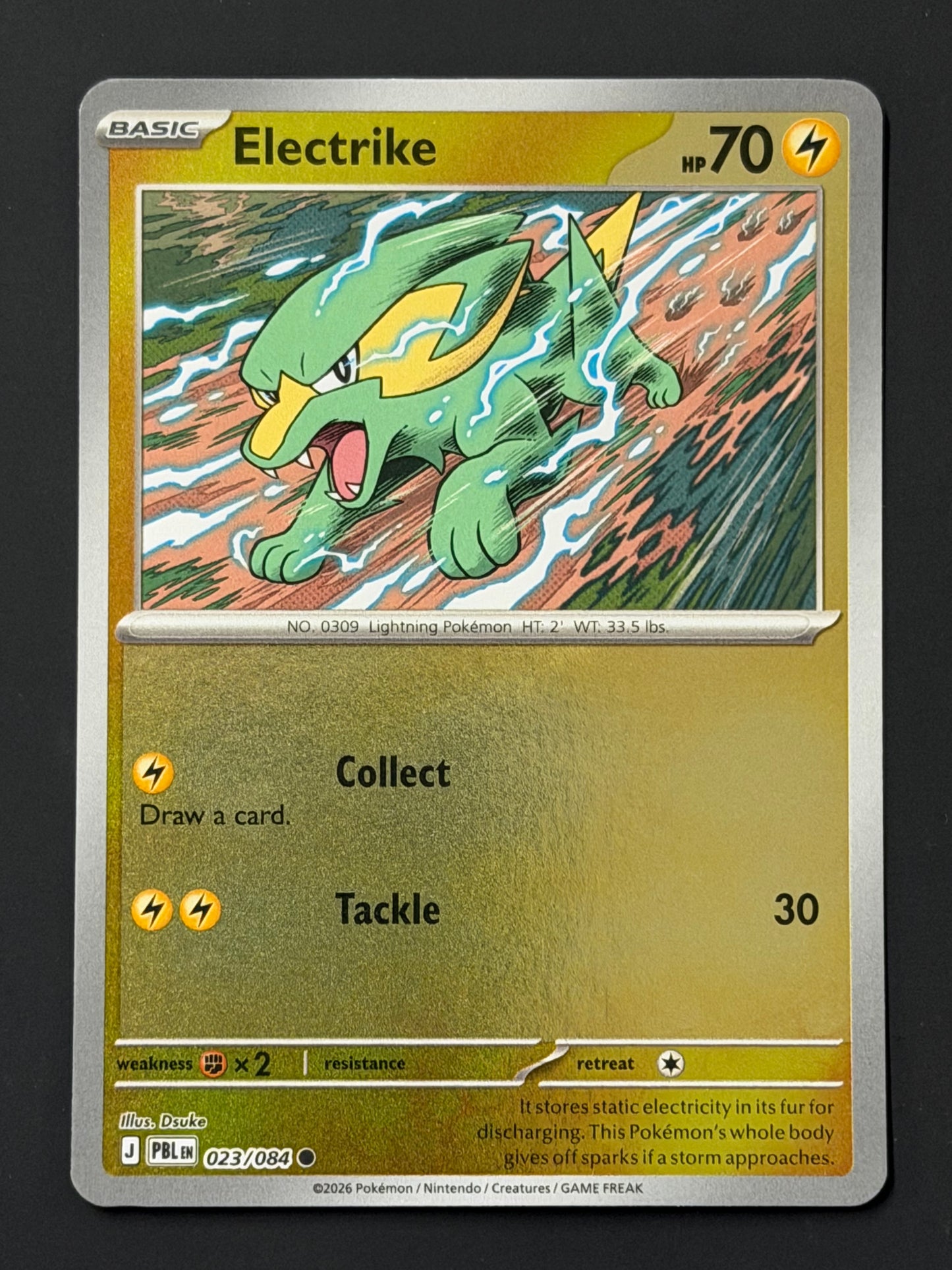 023/084 Electrike - Pokémon Pitch Black Common Reverse