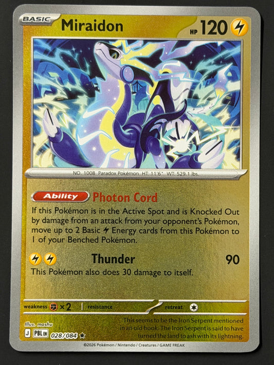 028/084 Miraidon - Pokémon Pitch Black Rare Reverse