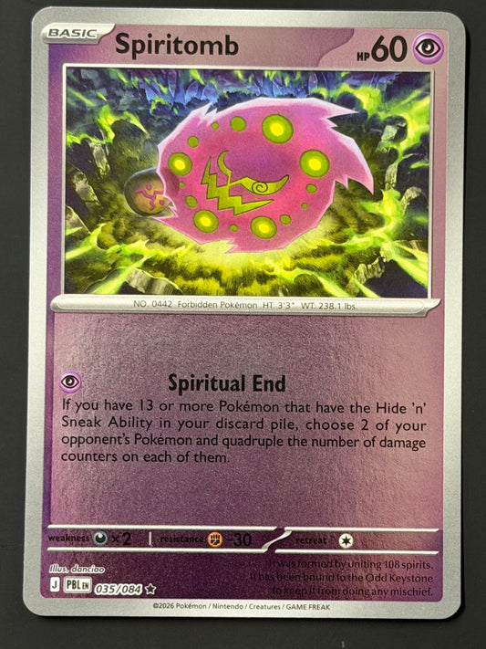 035/084 Spiritomb - Pokémon Pitch Black Rare Reverse