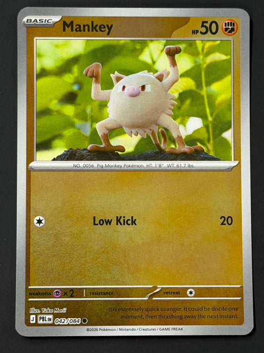 042/084 Mankey - Pokémon Pitch Black Common Reverse