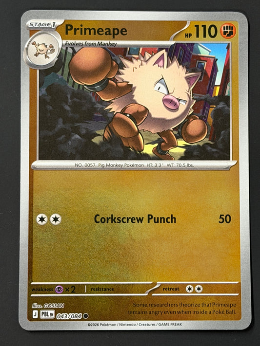 043/084 Primeape - Pokémon Pitch Black Common Reverse