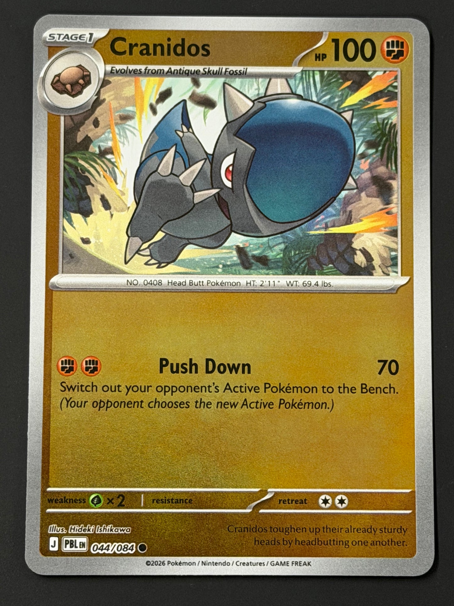 044/084 Cranidos - Pokémon Pitch Black Common Reverse