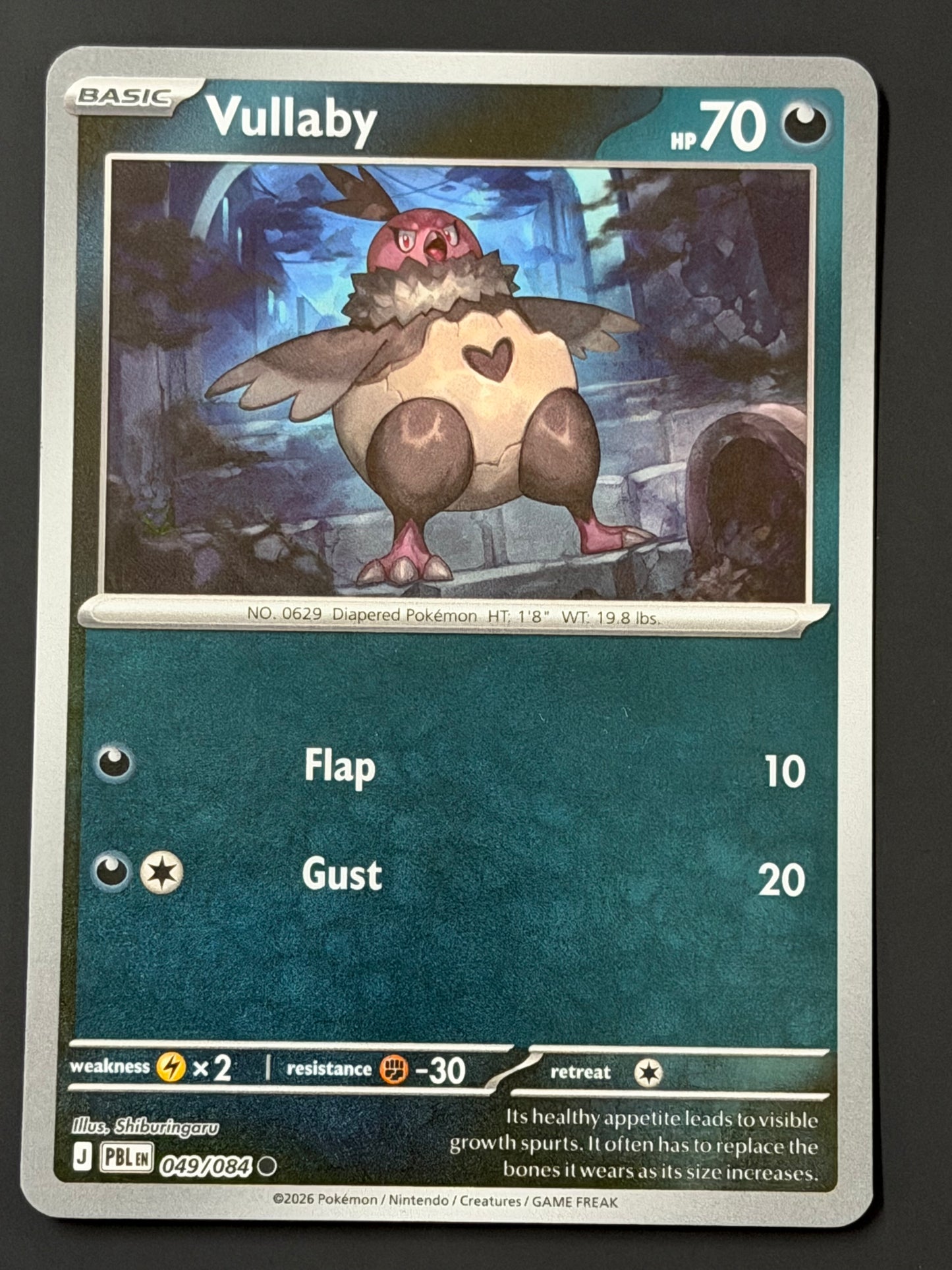 049/084 Vullaby - Pokémon Pitch Black Common Reverse