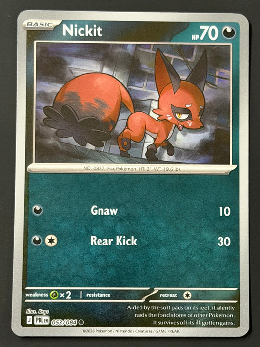053/084 Nickit - Pokémon Pitch Black Common Reverse
