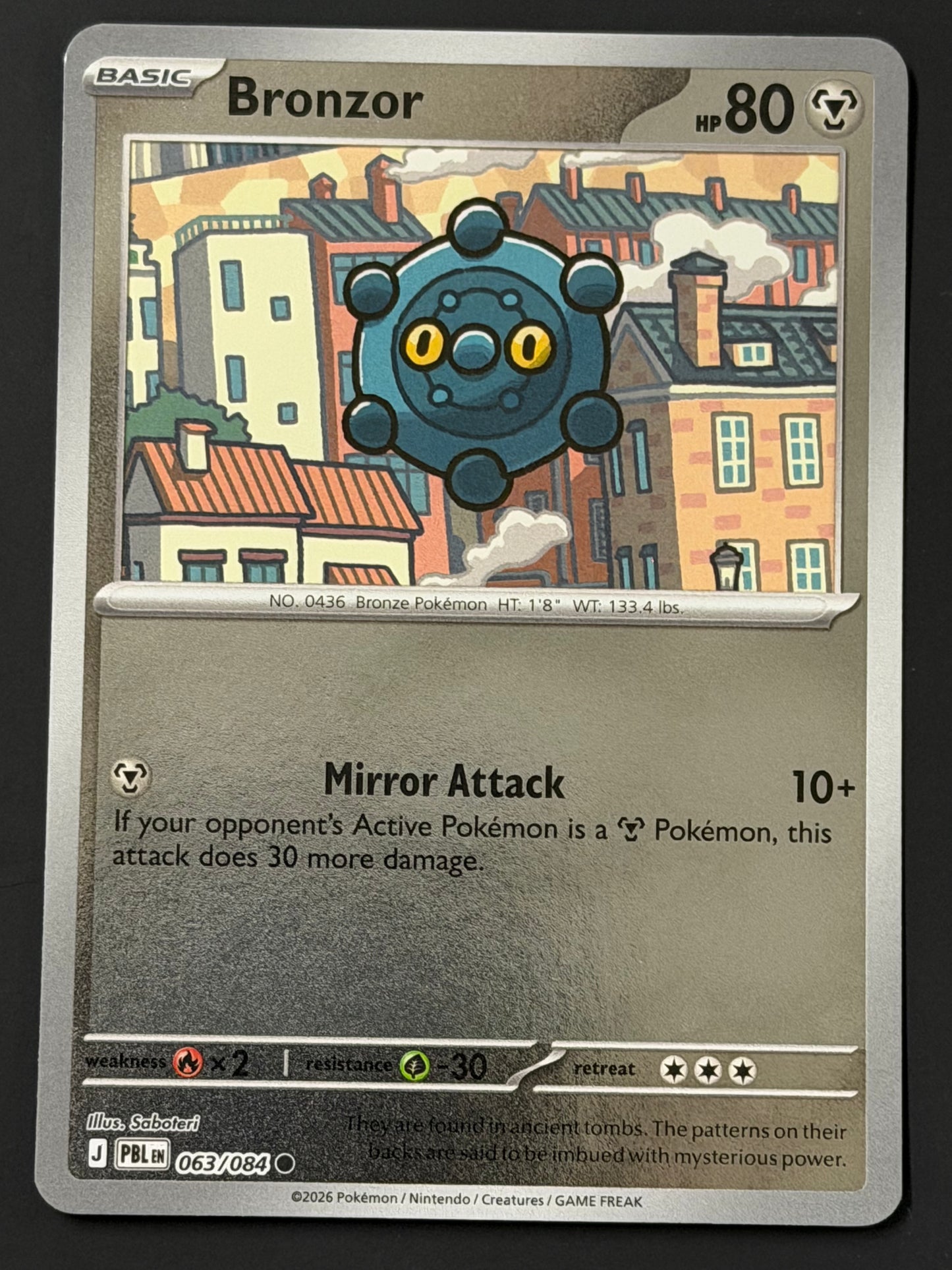 063/084 Bronzor - Pokémon Pitch Black Common Reverse