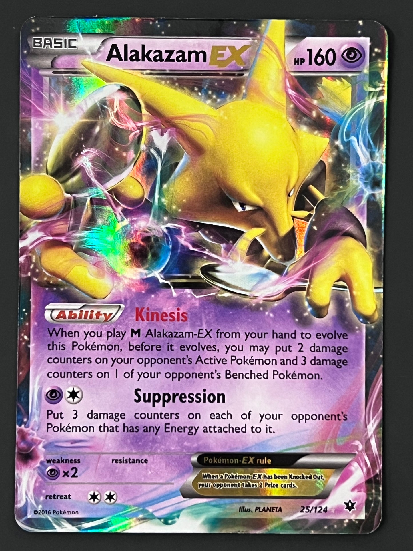 025/124 Alakazam Ex - Pokémon Fates Collide Ultra Rare