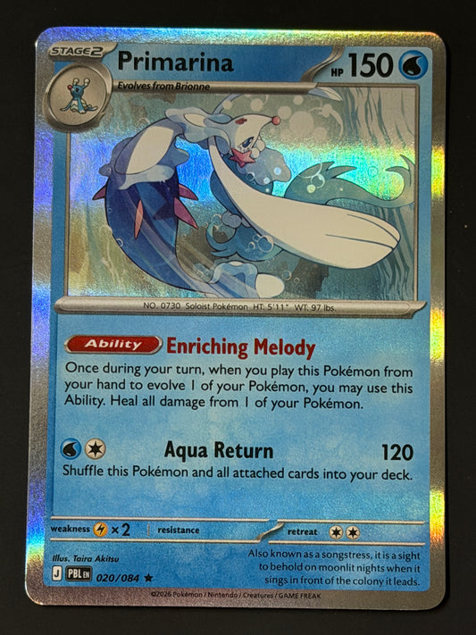 020/084 Primarina - Pokémon Pitch Black Rare Holo