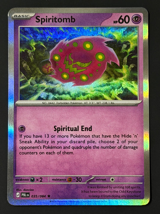 035/084 Spiritomb - Pokémon Pitch Black Rare Holo