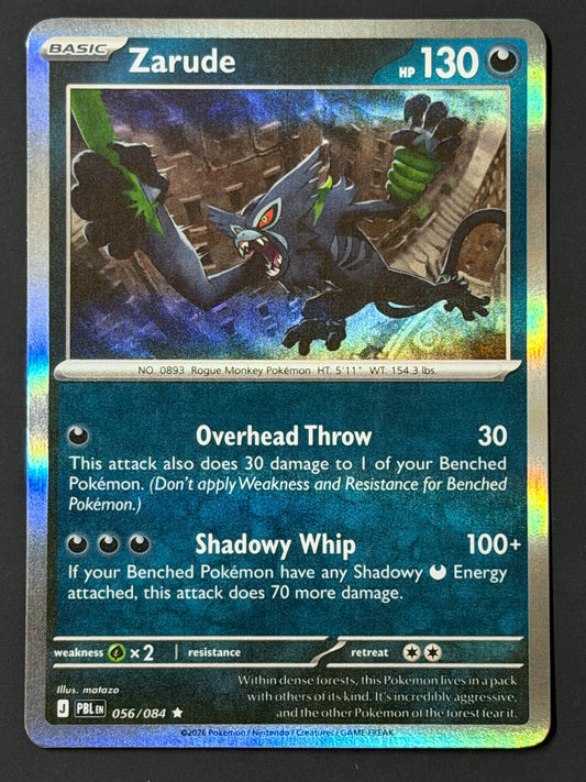 056/084 Zarude - Pokémon Pitch Black Rare Holo
