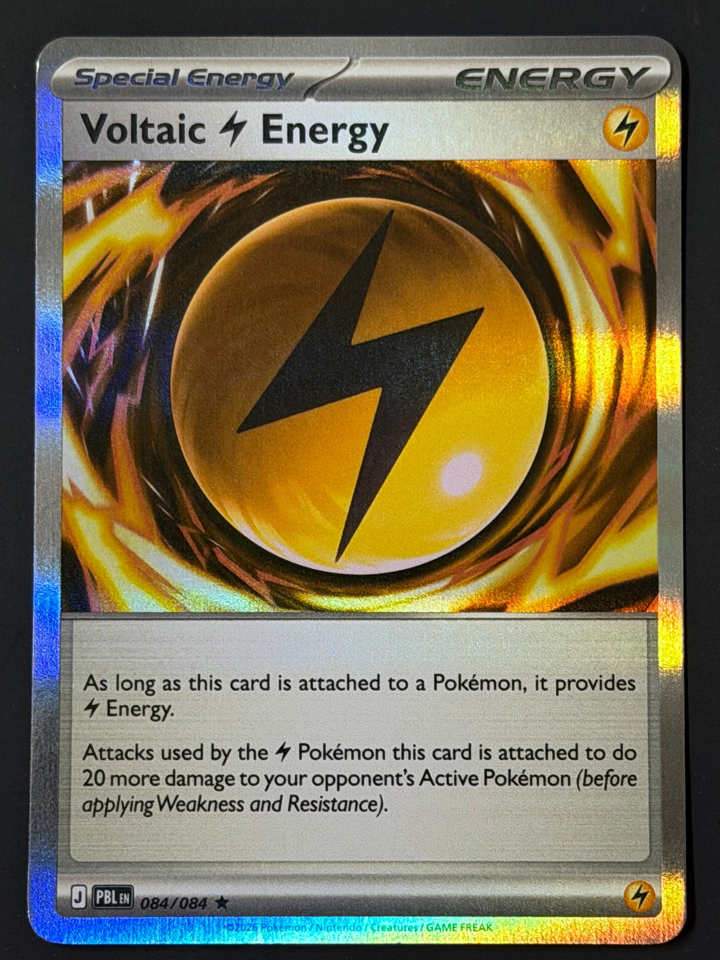 084/084 Voltaic Energy - Pokémon Pitch Black Rare Holo