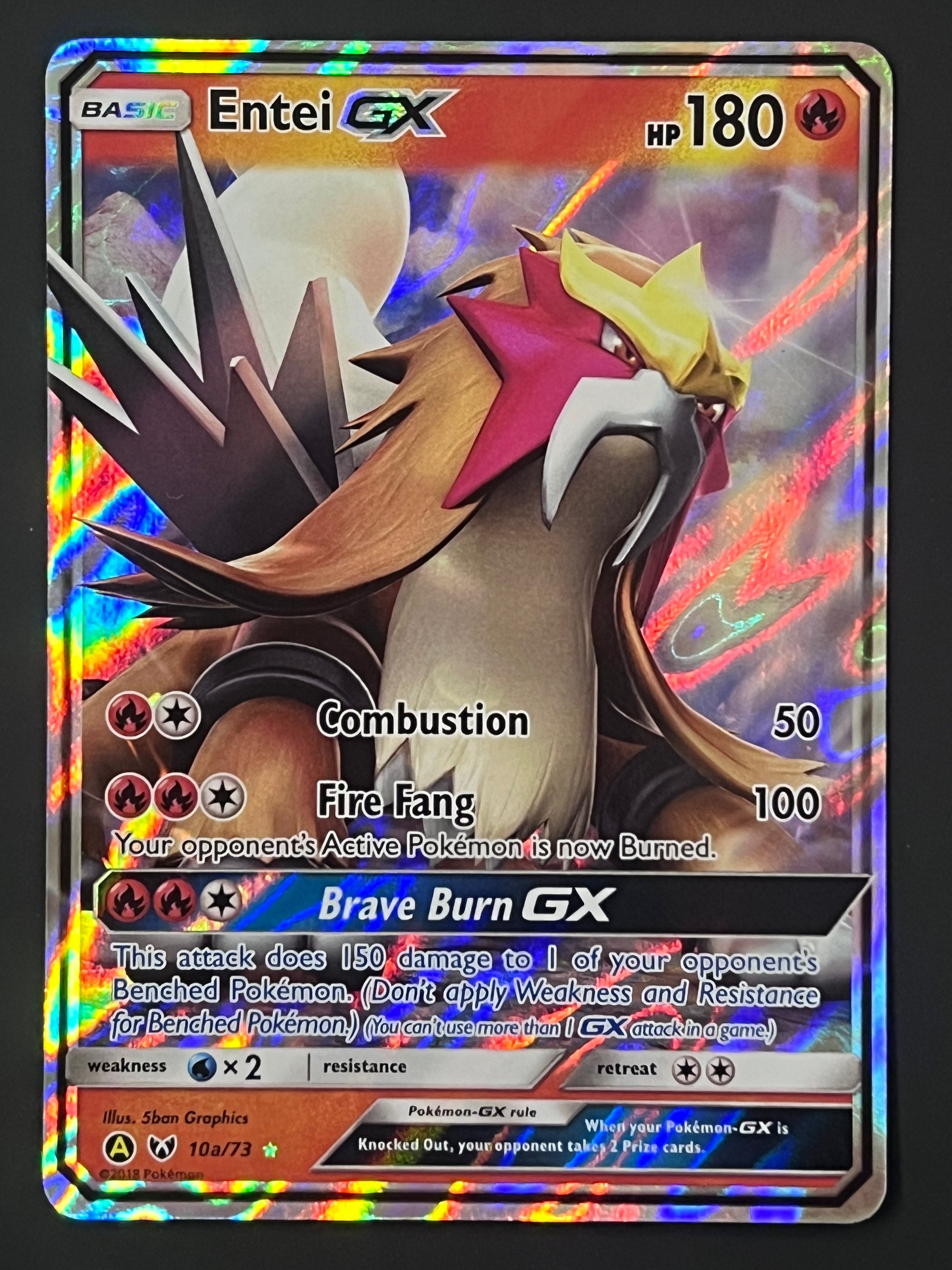 how much is a entei pokemon card worth 10a/73 Entei Gx