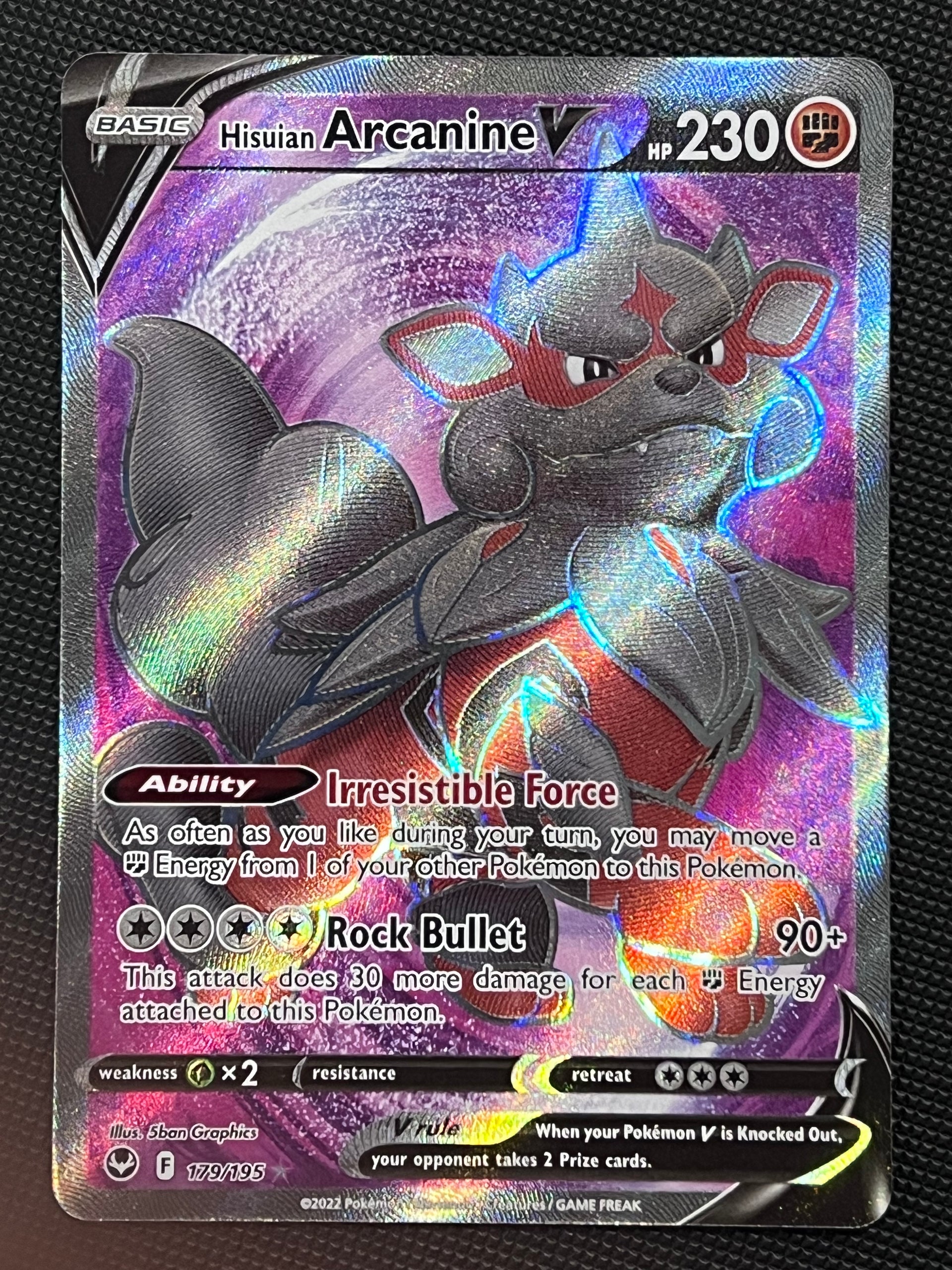 pokemon tcg silver tempest 090 195 hisuian arcanine v card Hisuian Arcanine V 2022 Sword & Shield: Silver Tempest #090/195 Holo Price Guide