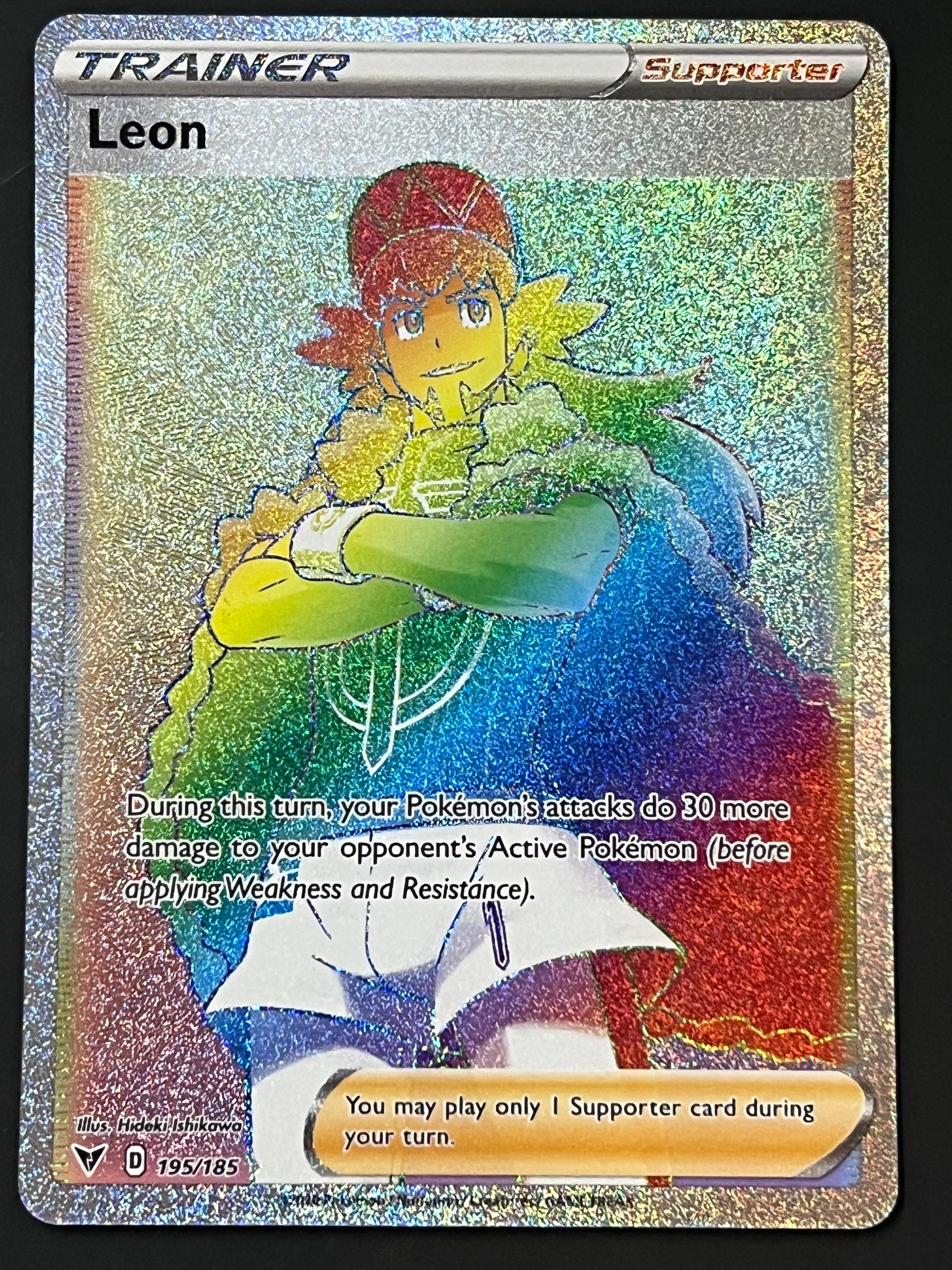 195/185 Leon - Pokmon Vivid Voltage Rainbow Secret Rare Jarvvos 195/185 Leon - Pokmon Vivid Voltage Rainbow Secret Rare Jarvvos