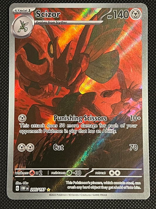 205/197 Scizor - Pokémon Obsidian Flames Illustration Rare