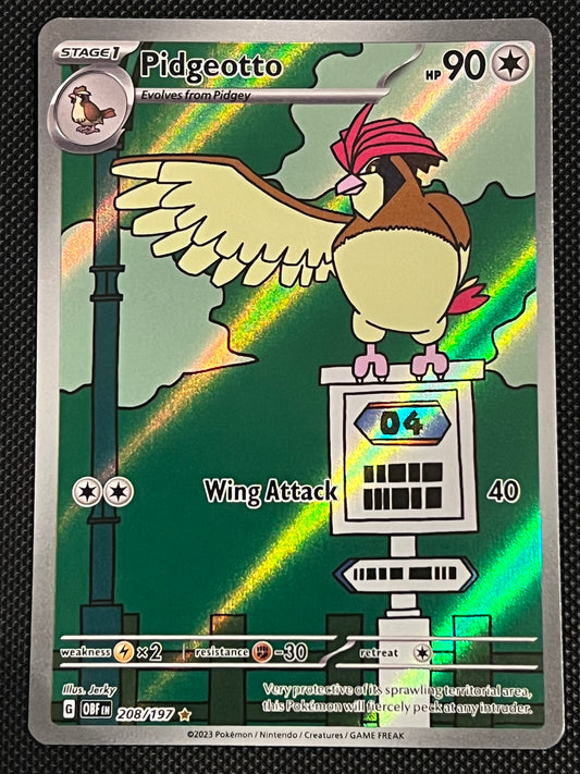 208/197 Pidgeotto - Pokémon Obsidian Flames Illustration Rare