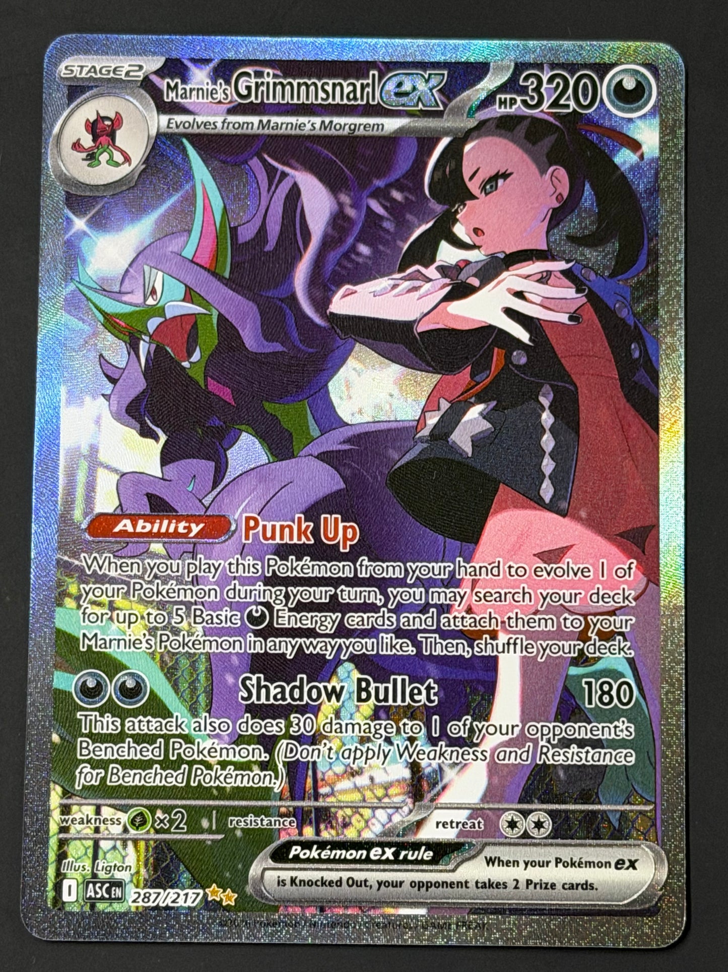 287/217 Marnie’s Grimmsnarl ex - Pokémon Ascended Heroes Special Illustration Rare