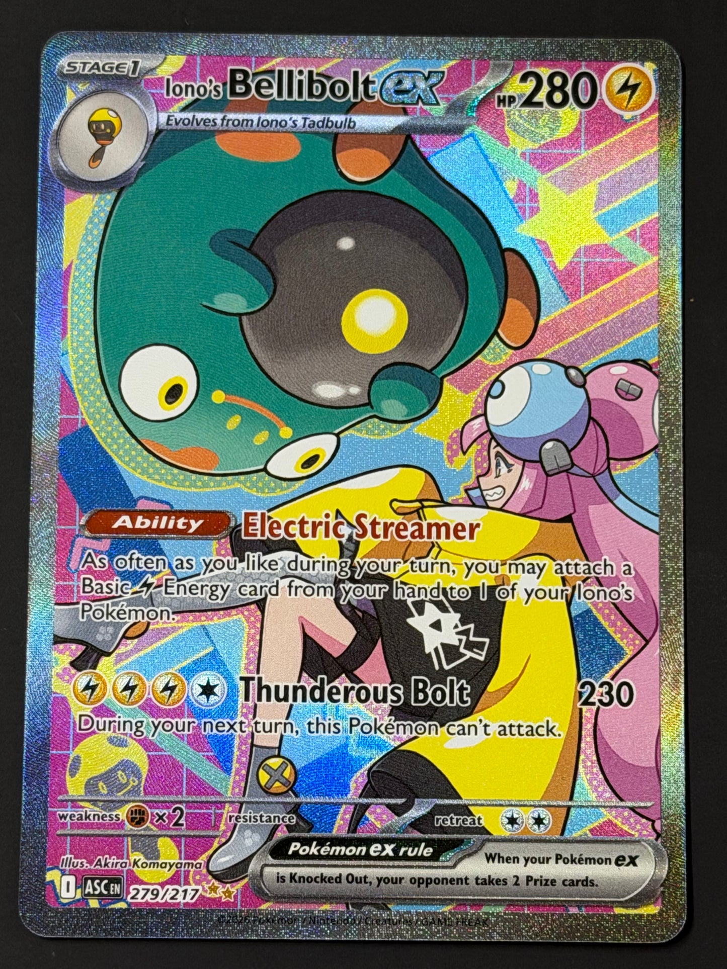 279/217 Iono’s Bellibolt ex - Pokémon Ascended Heroes Special Illustration Rare
