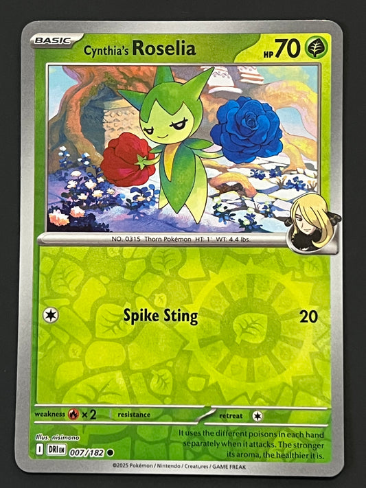 007/182 Cynthia’s Roselia - Pokémon Destined Rivals Common Reverse