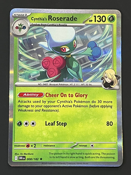 008/182 Cynthia’s Roserade - Pokémon Destined Rivals Rare Holo