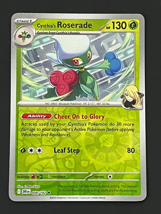 008/182 Cynthia’s Roserade - Pokémon Destined Rivals Rare Reverse