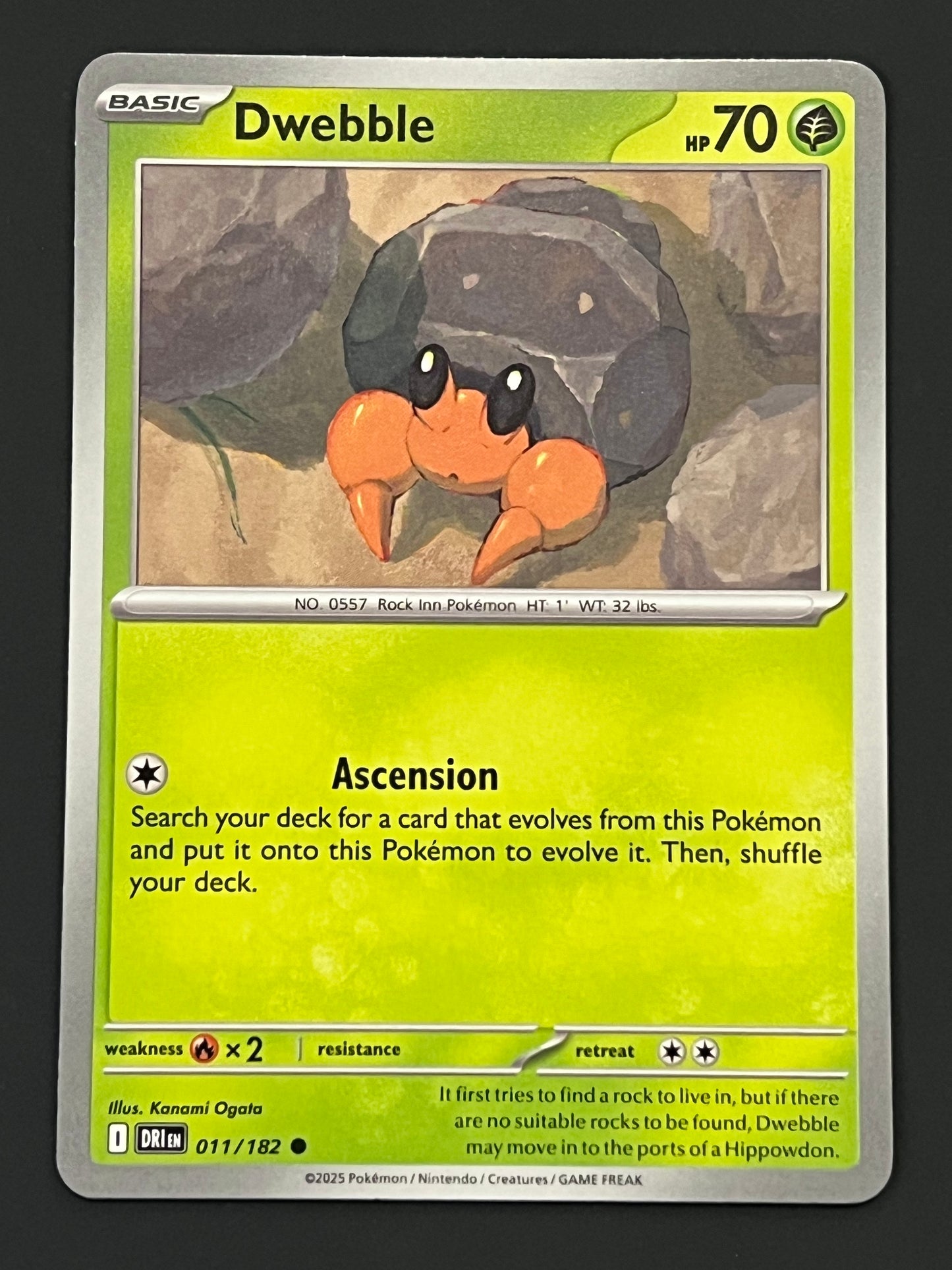 011/182 Dwebble - Pokémon Destined Rivals Common