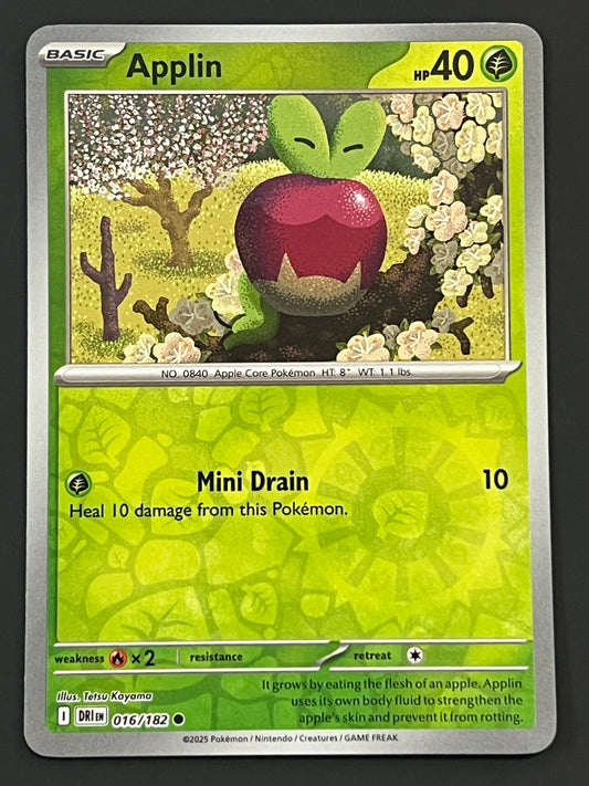 016/182 Applin - Pokémon Destined Rivals Common Reverse