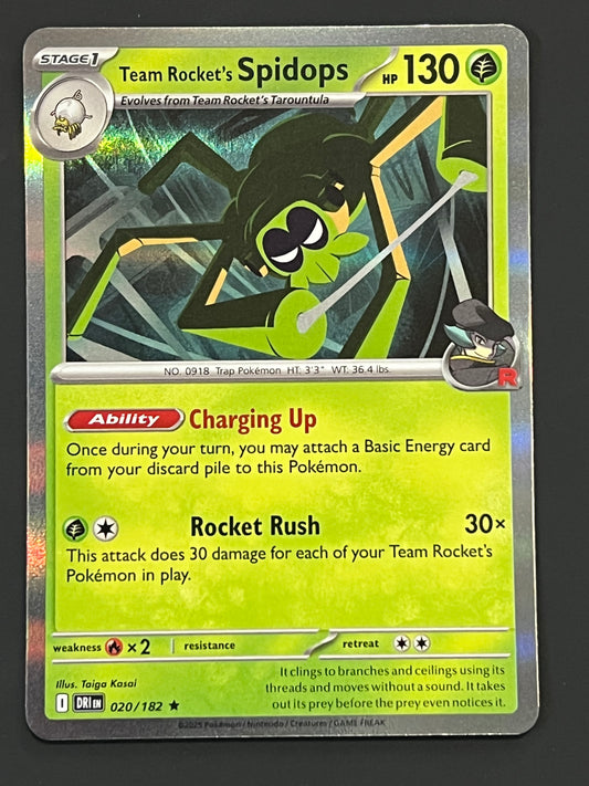 020/182 Team Rocket’s Spidops - Pokémon Destined Rivals Rare Holo